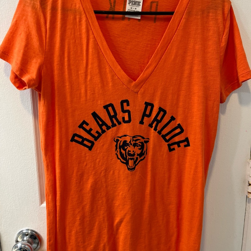 PINK Victoria's Secret Orange NFL Chicago Bears Tee